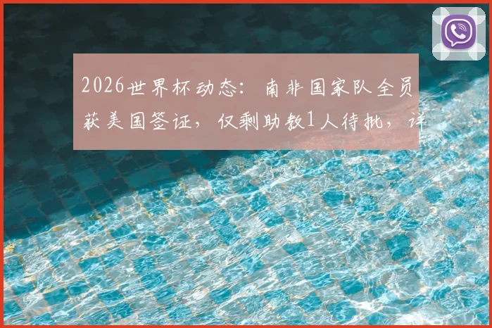 2026世界杯动态：南非国家队全员获美国签证，仅剩助教1人待批，详细签证流程解析